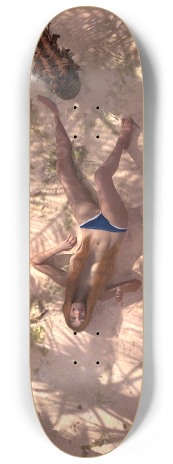 Redhead on the beach 8-1/4 Skateboard Deck