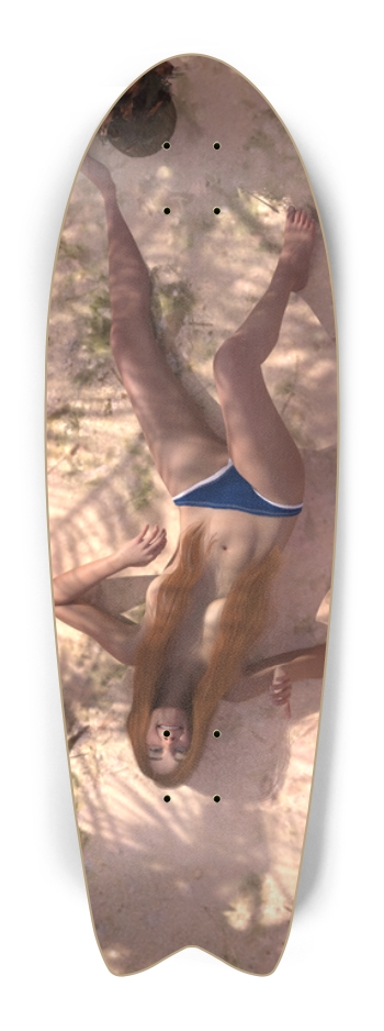 Redhead on the beach