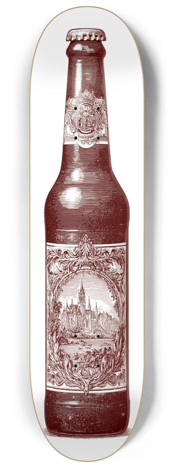 (White is wood deck) Vintage Beer 8-1/4 Skateboard Deck