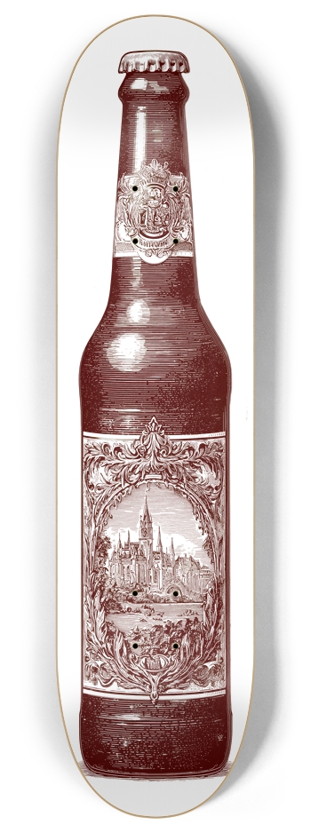(White is wood deck) Vintage Beer 8 Inch Skateboard Deck