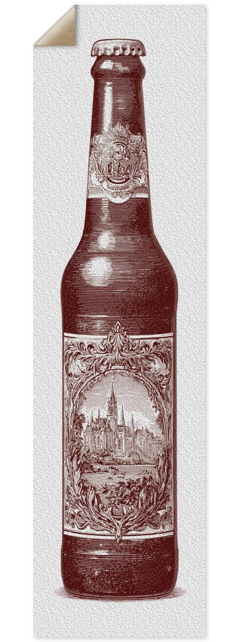 (White is wood deck) Vintage Beer