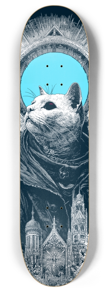 (White is wood deck) Zoo York Cat 8 Inch Skateboard Deck