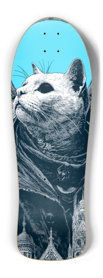 (White is wood deck) Zoo York Cat Old School Shape