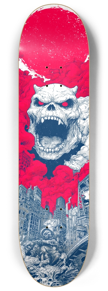 (White is wood) Zoo York Monster 8-1/4 Skateboard Deck