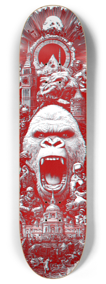 (White is wood deck) Zoo York Gorilla 8 Inch Skateboard Deck