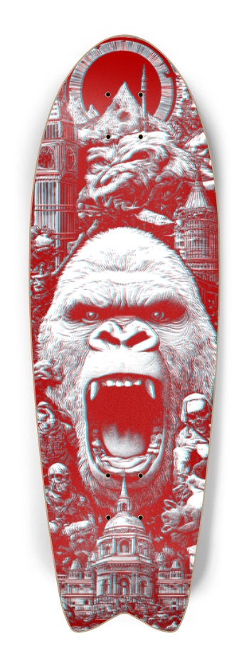 (White is wood deck) Zoo York Gorilla Fish Tail