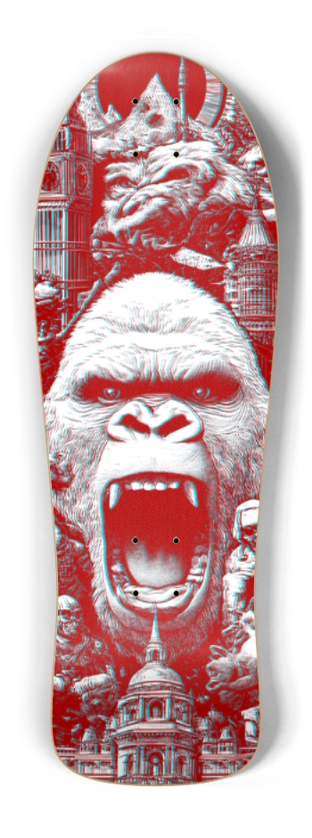 (White is wood deck) Zoo York Gorilla Old School Shape