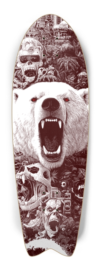 (White is wood deck) Zoo York Grizzly Fish Tail