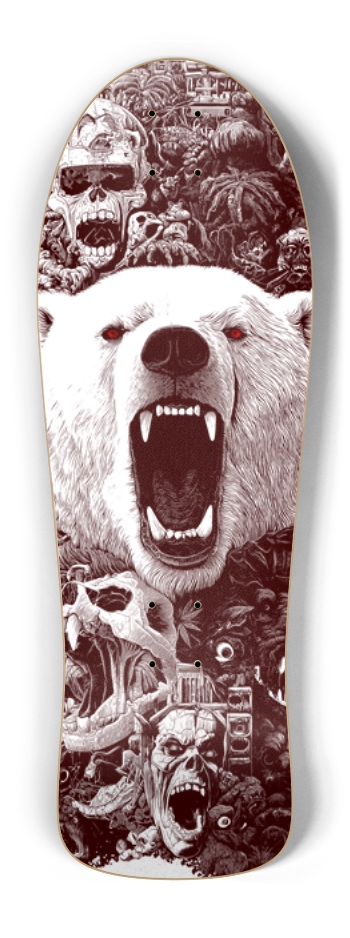 (White is wood deck) Zoo York Grizzly Old School Shape