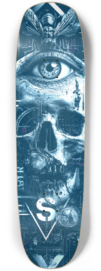 Blue Metal Skull