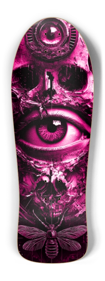 Purple Metal Skull Old School Shape