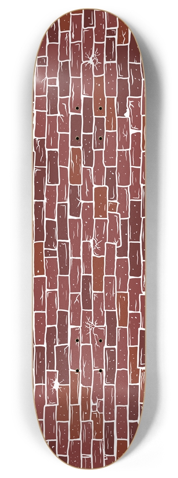 Brick White Lines 8 Inch Skateboard Deck