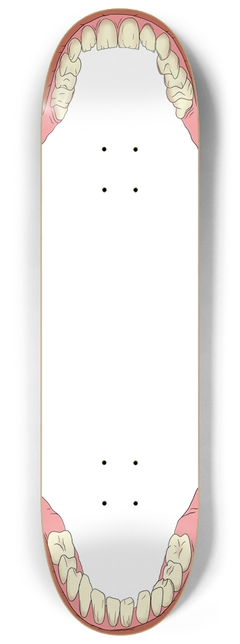 Teeth Transparent 8-1/4 Skateboard Deck