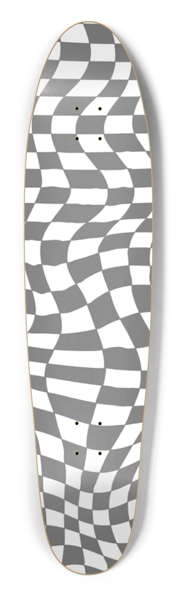 Wavy Checker Longboard Shape
