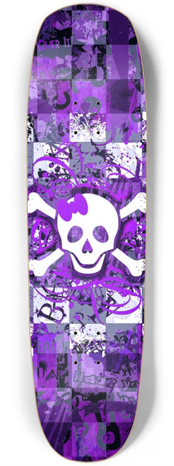 Purple Girly Skull & Crossbones