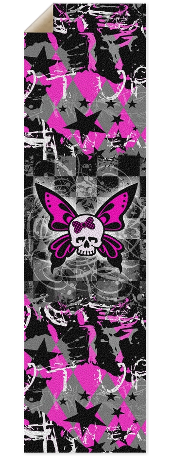 Pink Skull Butterfly Graffiti