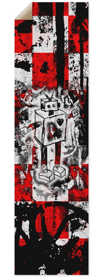 Red Checker Robot Graffiti