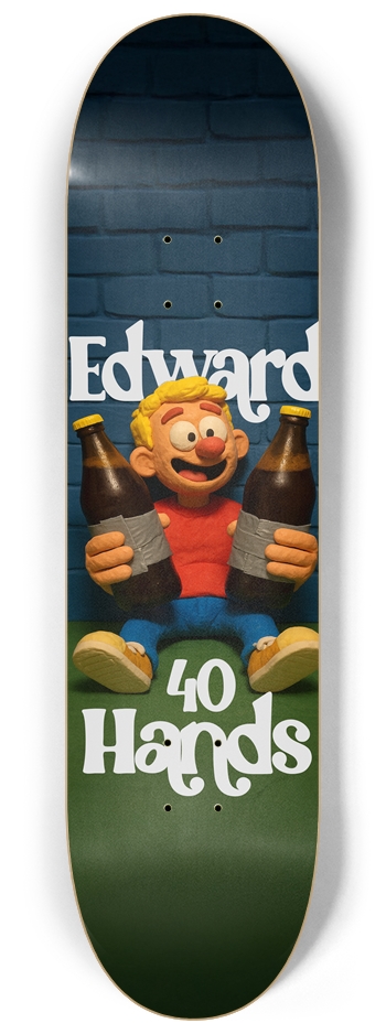 Edward 40 Hands 8-1/4 Skateboard Deck