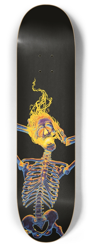 Screaming Skull 8 Inch Skateboard Deck