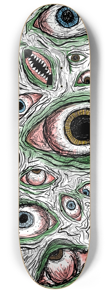 Monster Eyes 8-1/4 Skateboard Deck