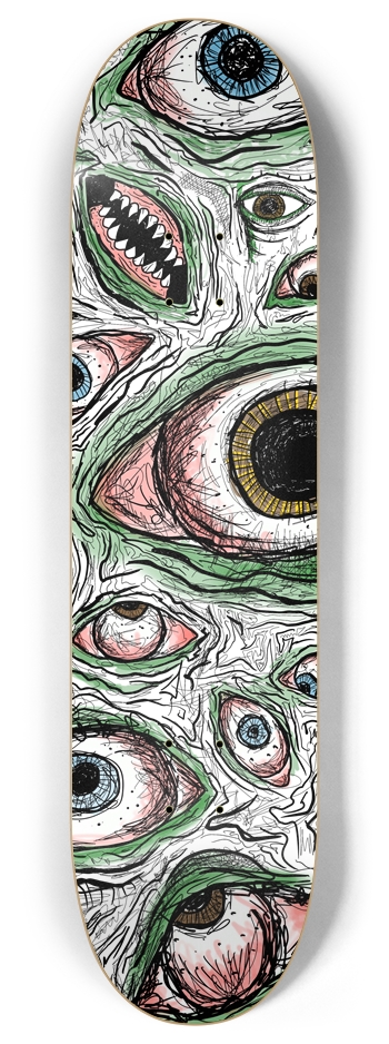 Monster Eyes 8 Inch Skateboard Deck
