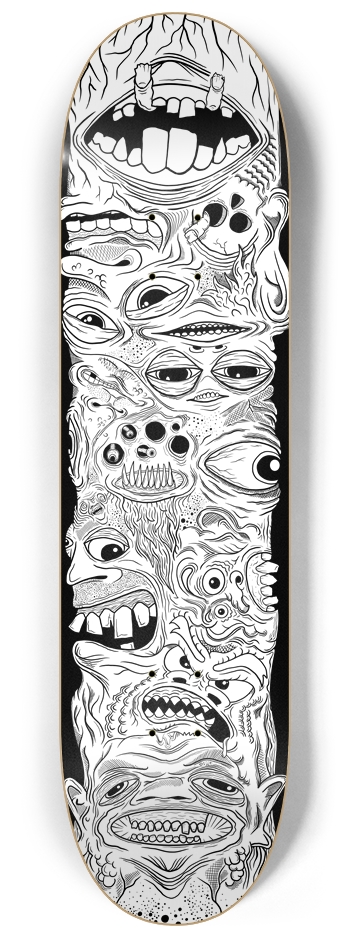 Monster Stick (transparent) 8-1/4 Skateboard Deck