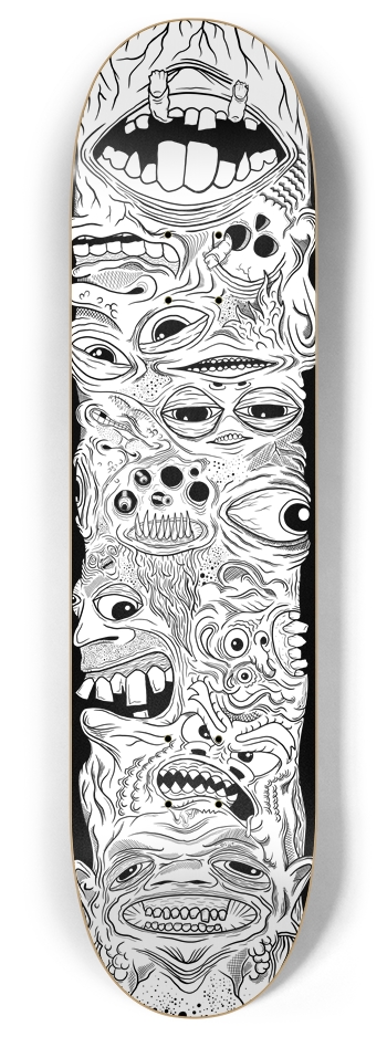 Monster Stick (transparent) 8 Inch Skateboard Deck