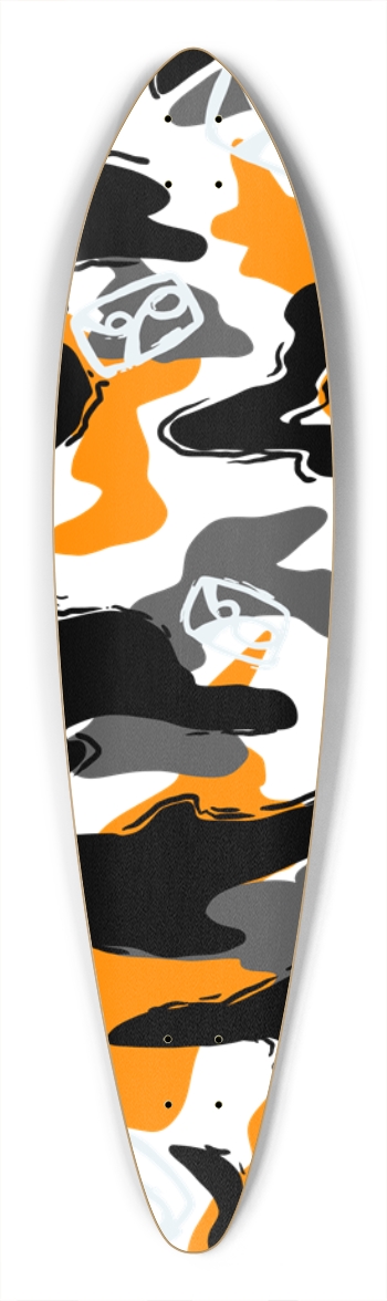 Boardpusher Camo (transparent) Pintail Longboard