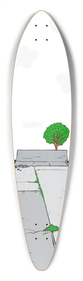 Skate Spot (Transparent) Pintail Longboard