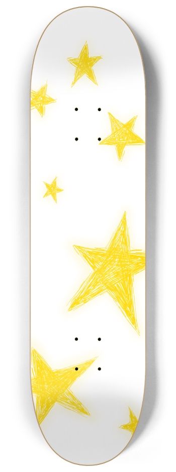 Stars (Transparent) 8-1/4 Skateboard Deck