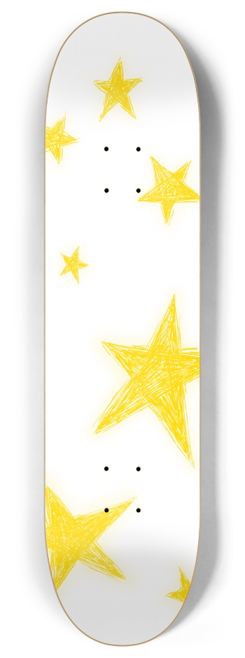 Stars (Transparent) 8 Inch Skateboard Deck