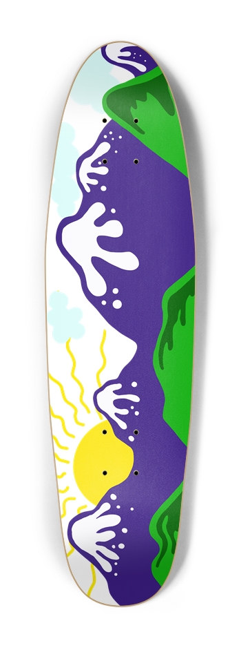 Cartoon Mountains Cruiser Shape