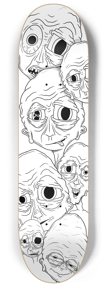 People Pile (Transparent) 8-1/4 Skateboard Deck