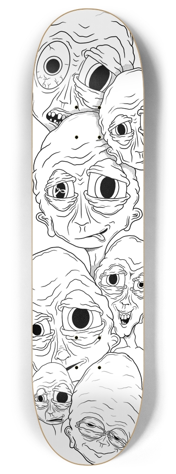 People Pile (Transparent) 8 Inch Skateboard Deck