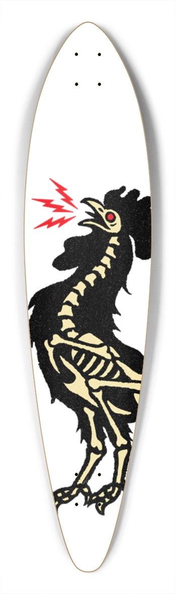 COCK-A-DOODLE-DOO! (CUSTOMIZABLE BG) Pintail Longboard