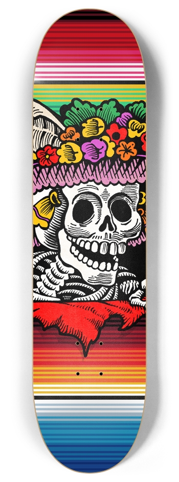 LA CATRINA (SARAPE VERSION) 8 Inch Skateboard Deck
