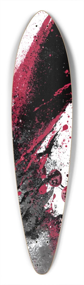 Black Widow Spray Paint Pintail Longboard