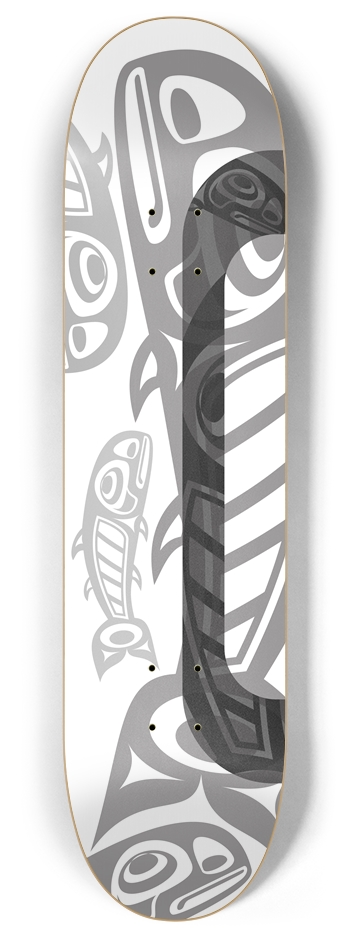 inuit_salmon 8 Inch Skateboard Deck