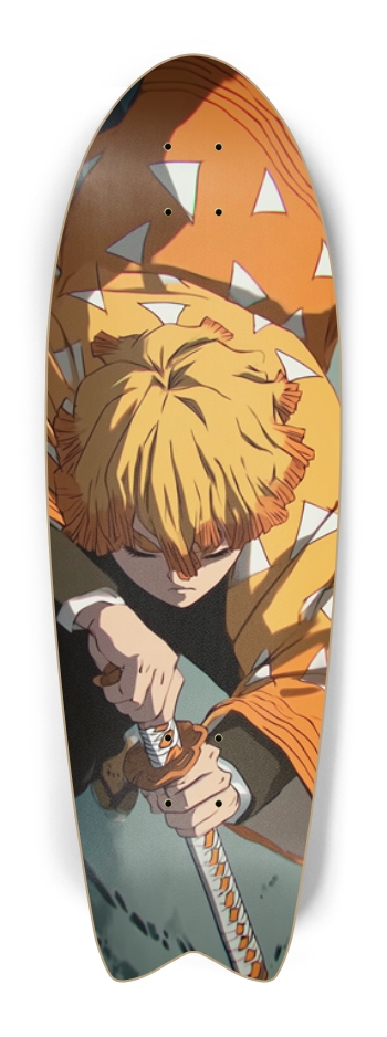 Zenitsu demon slayer custom Skateboard 