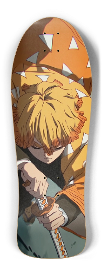 Zenitsu demon slayer custom Skateboard
