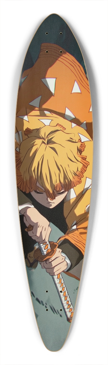 Zenitsu demon slayer custom Skateboard