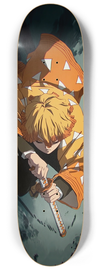 Zenitsu demon slayer custom Skateboard 
