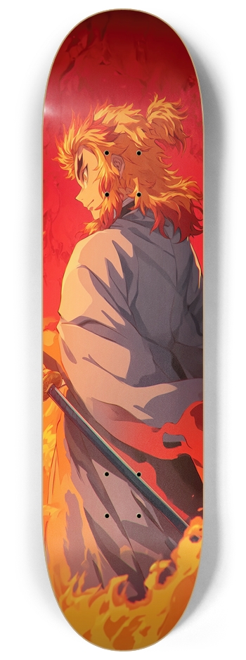 Rengoku kyojuro Demon slayer custom  8-1/4 Skateboard Deck