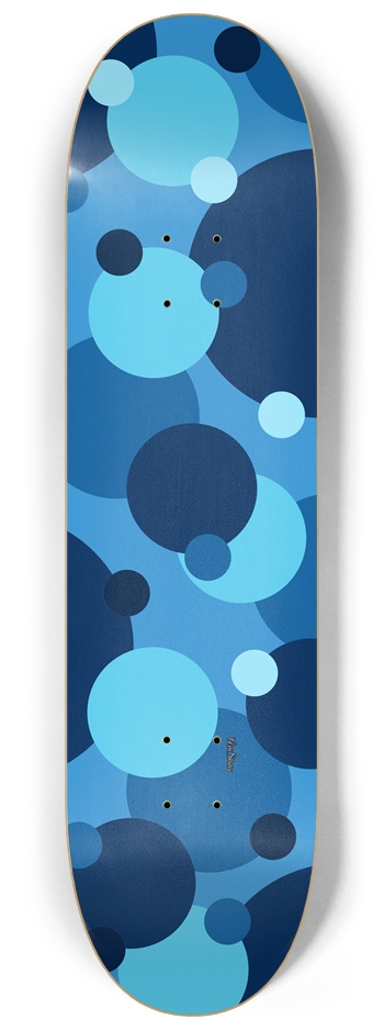 Color Dots Blue 8-1/4 Skateboard Deck