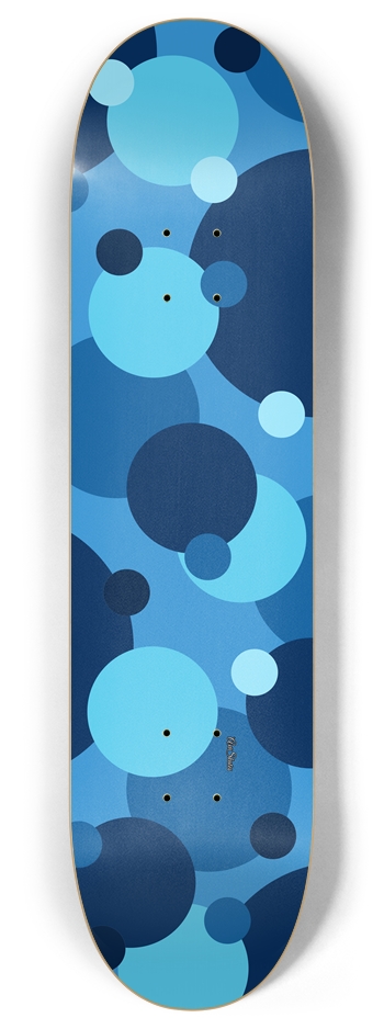 Color Dots Blue 8 Inch Skateboard Deck