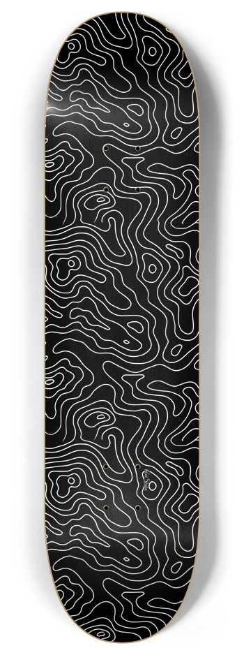 TOPO Line Art 8 Inch Skateboard Deck