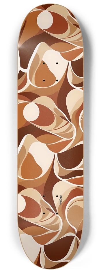 Earthy Abstract Shapes 8-1/4 Skateboard Deck