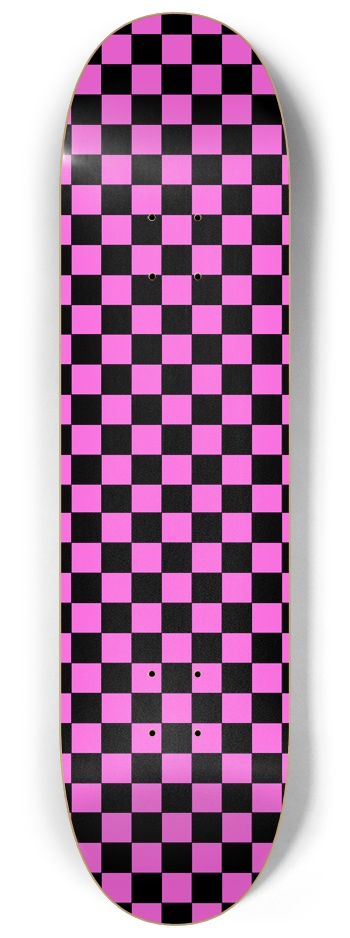 Pink Checkers 8-1/4 Skateboard Deck