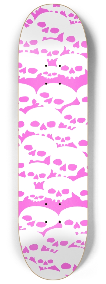 Pink Skull Pattern 8-1/4 Skateboard Deck