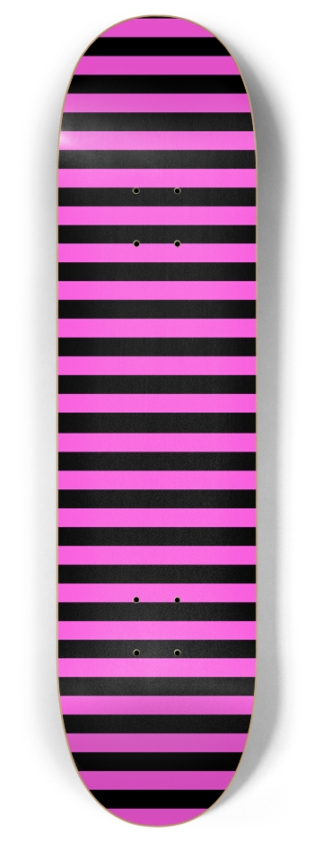 Pink Stripes 8 Inch Skateboard Deck